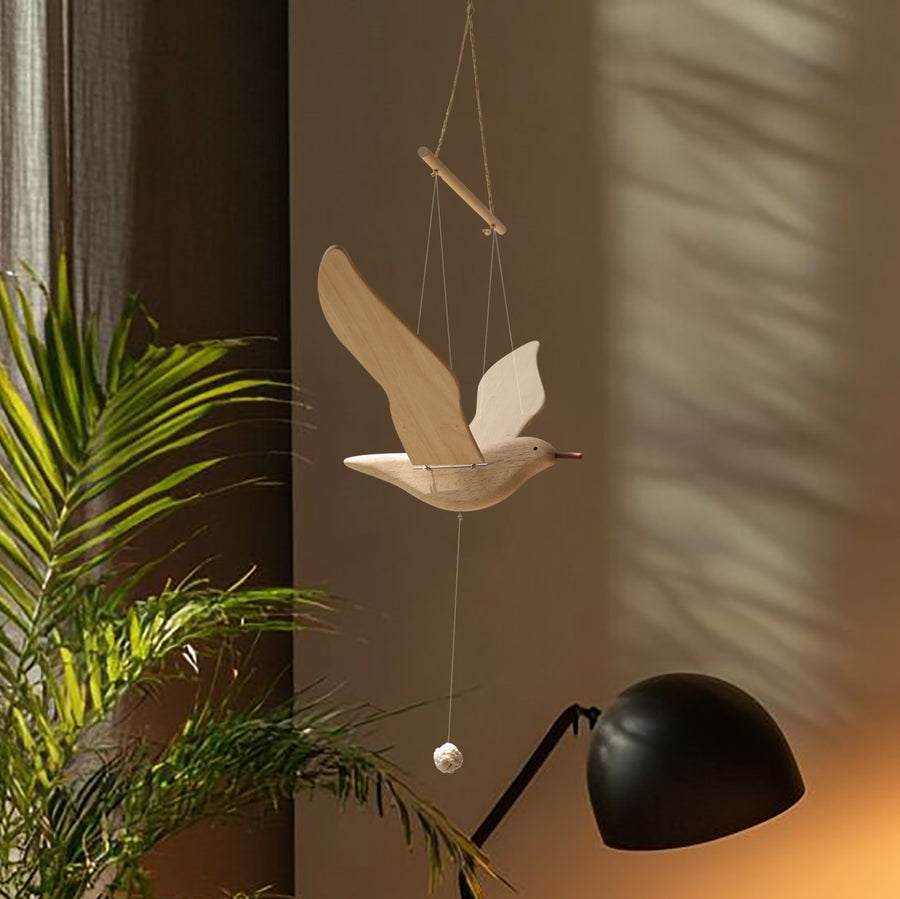 Wooden Seagull Balance by Baigu Uncle moved by air and gentle physical balance