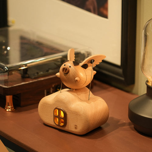 Flying Pig Wooden Gift