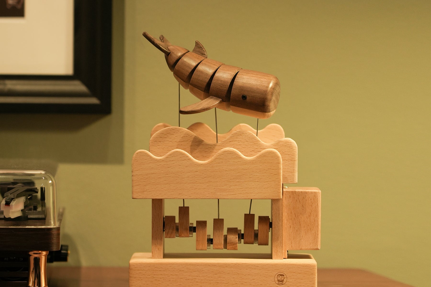 Swimming Wooden Whale