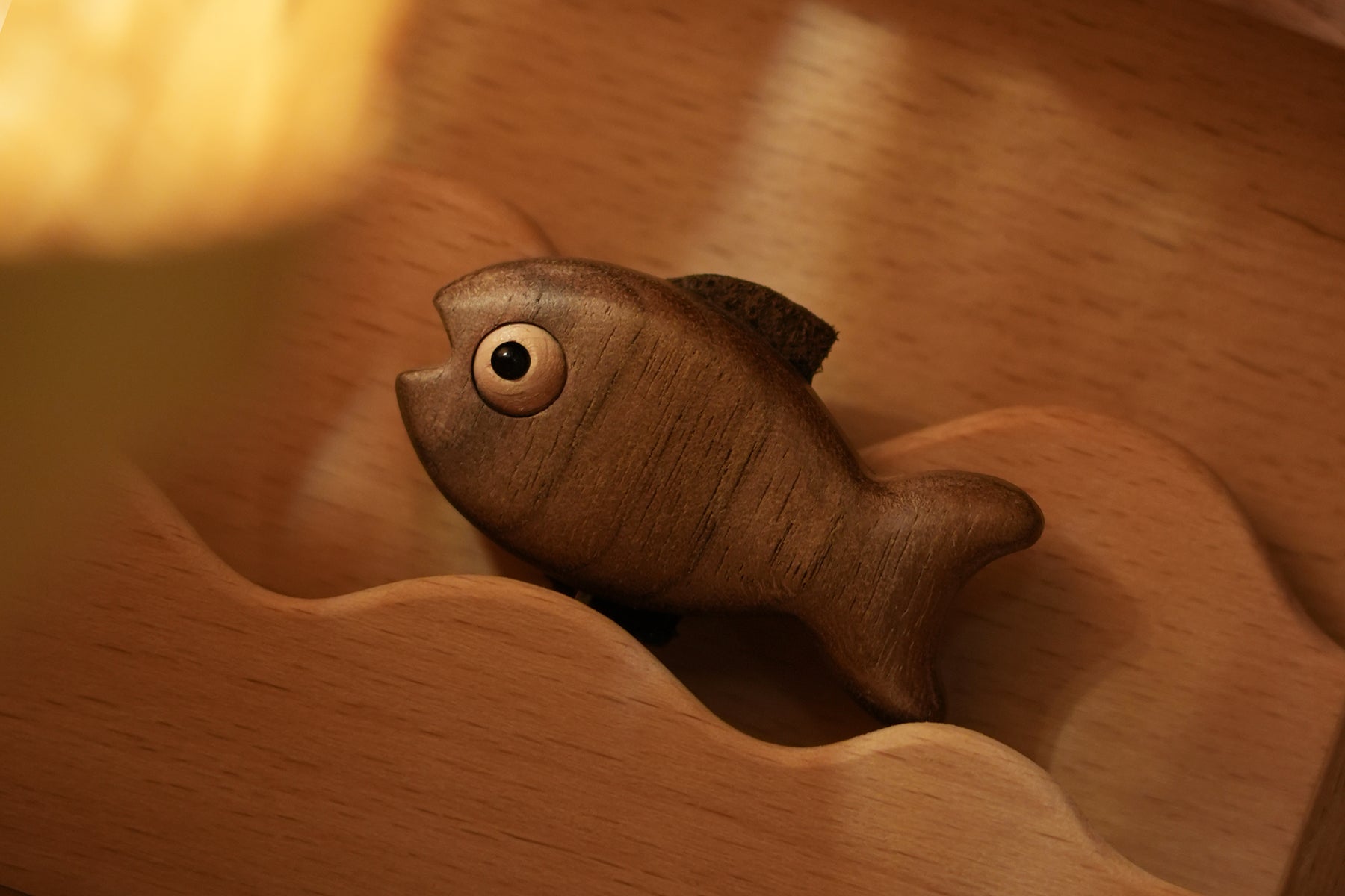 Wooden Little Fish Lamp