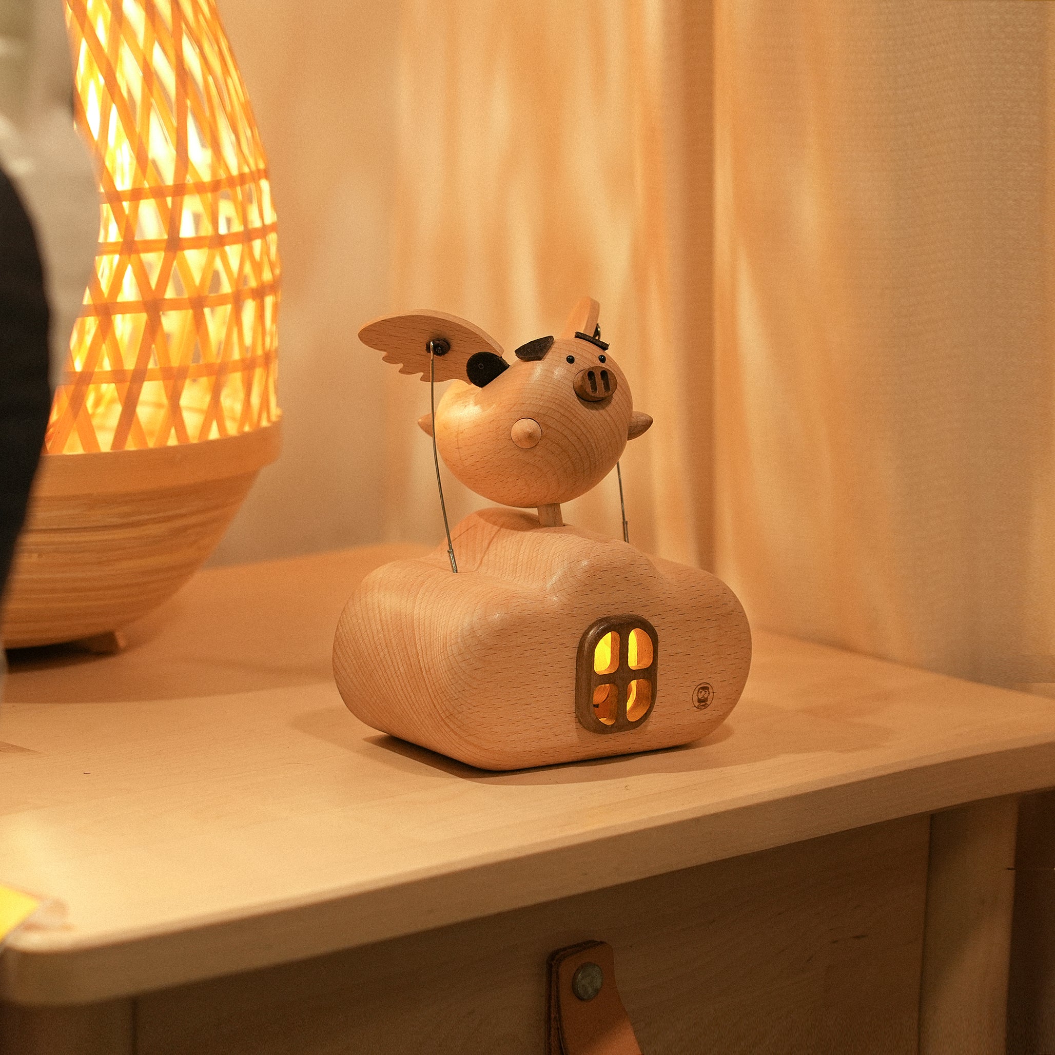 Flying Pig Wooden Gift