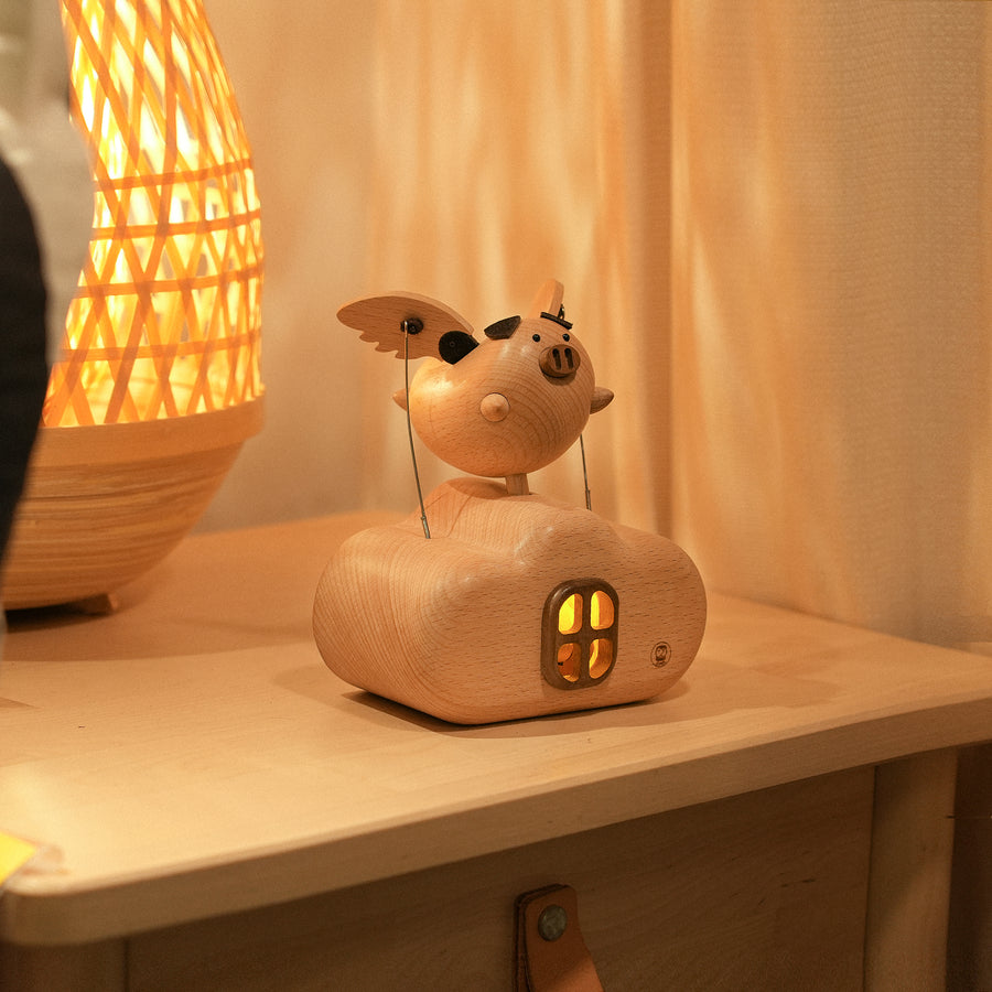 Flying Pig Wooden Gift