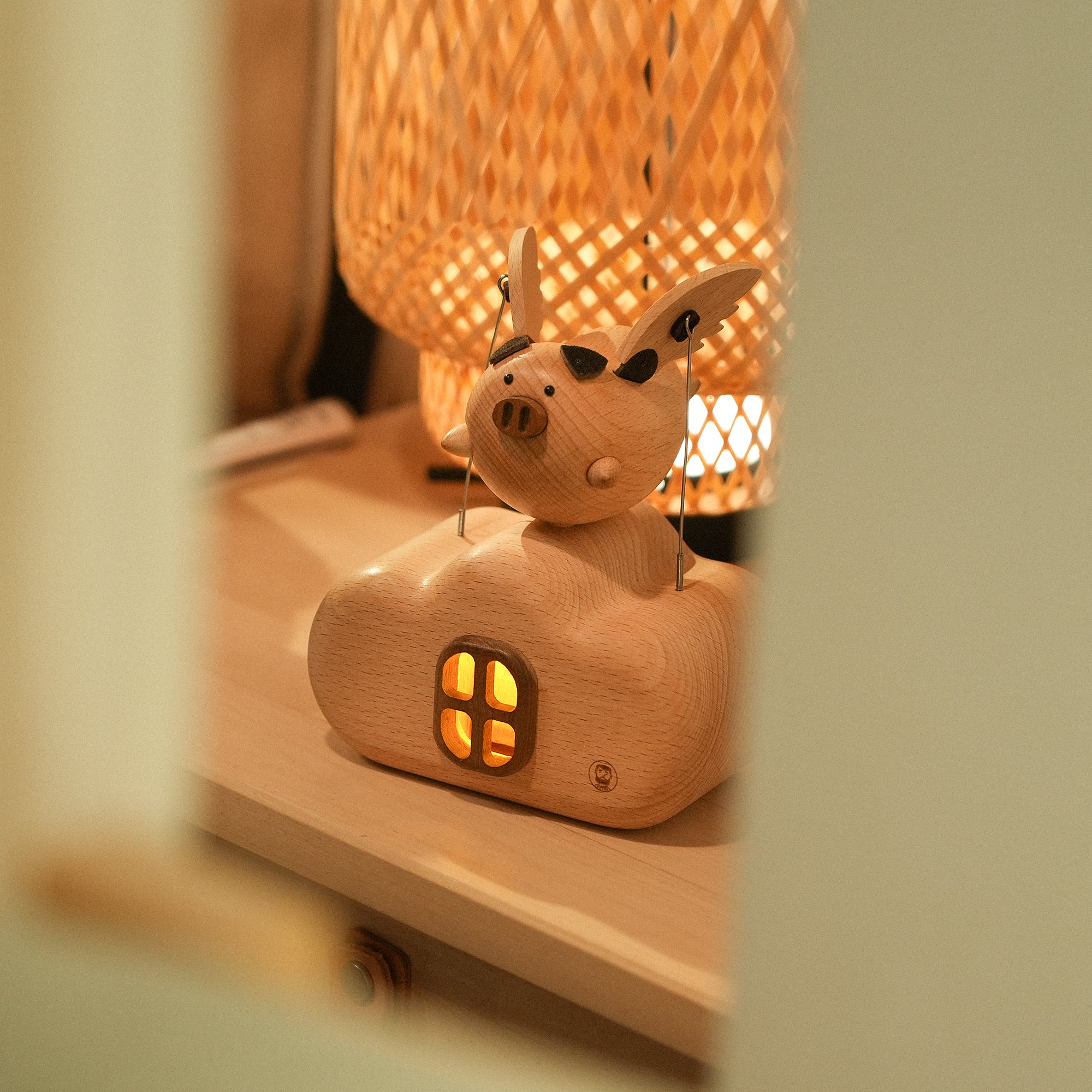 Flying Pig Wooden Gift