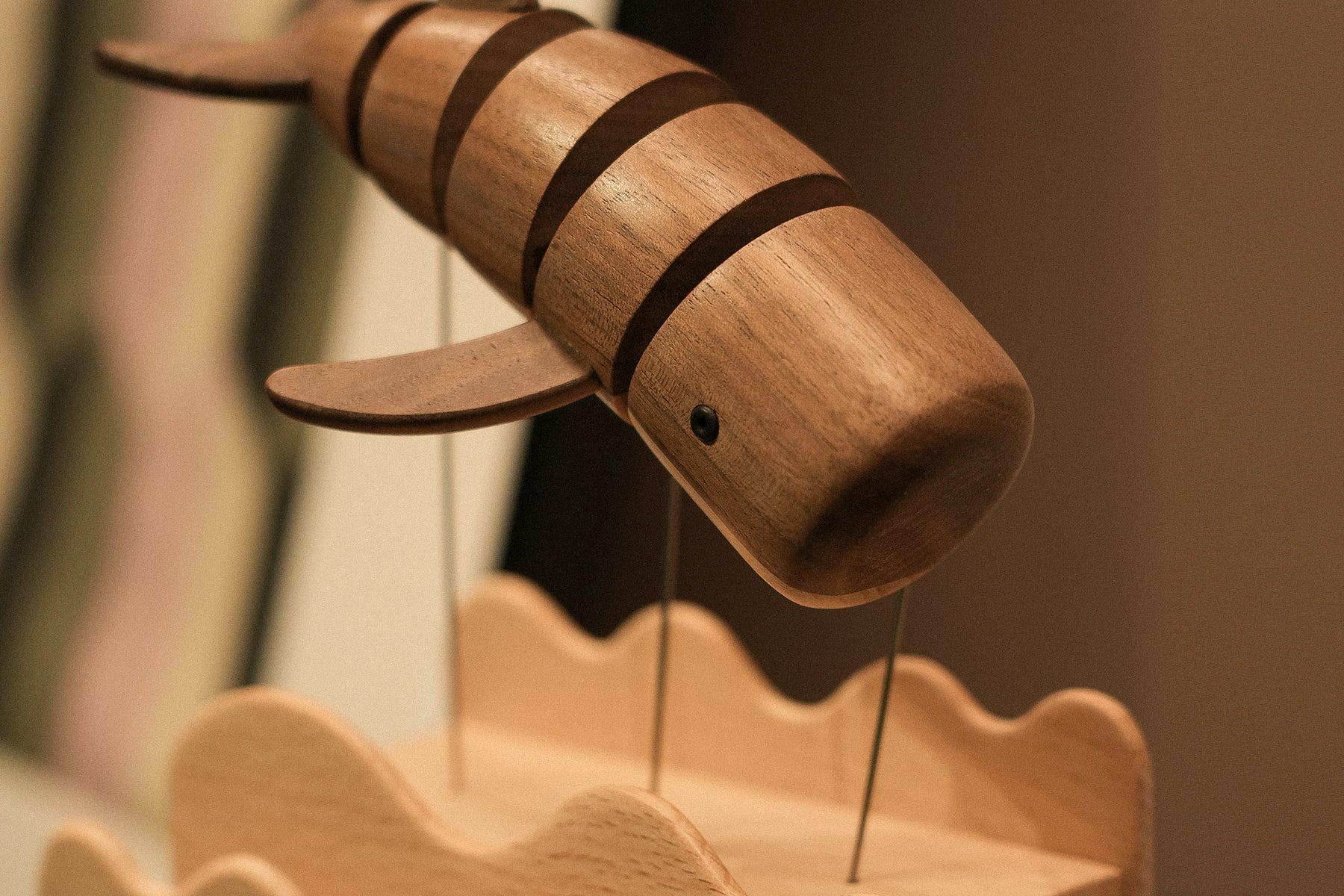 Swimming Wooden Whale