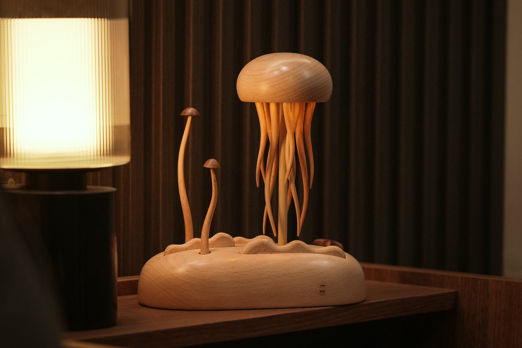 Wooden Jellyfish Lamp