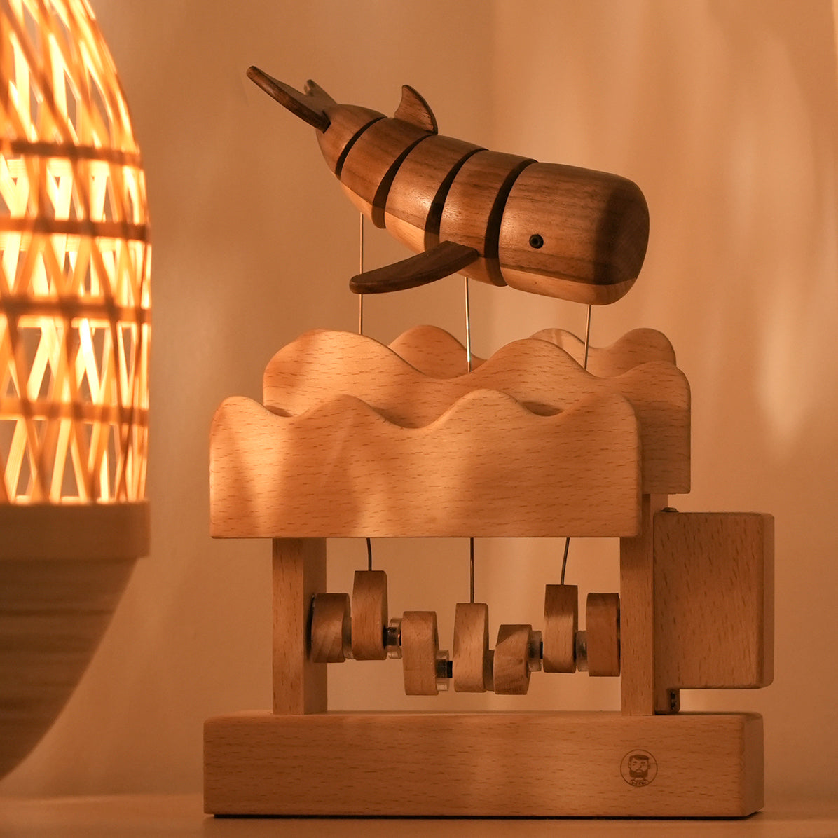 Swimming Wooden Whale